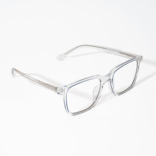 EyeJack Vortex Transparent Blue Rectangle Eyeglasses for Men & Women (SL001CL04-C1)