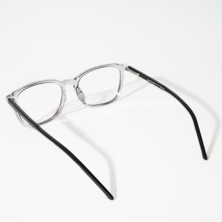 EyeJack Vortex Transparent Black Rectangle Eyeglasses for Men & Women (SL002CL06-C1)