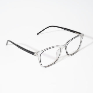 EyeJack Vortex Transparent Black Rectangle Eyeglasses for Men & Women (SL002CL06-C1)