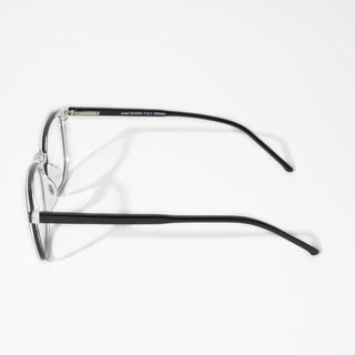 EyeJack Vortex Transparent Black Rectangle Eyeglasses for Men & Women (SL002CL06-C1)