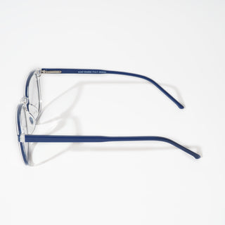 EyeJack Vortex Transparent Blue Rectangle Eyeglasses for Men & Women (SL002CL07-C2)