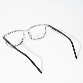 EyeJack Vortex Transparent Black Rectangle Eyeglasses for Men & Women (SL004CL16-C1)