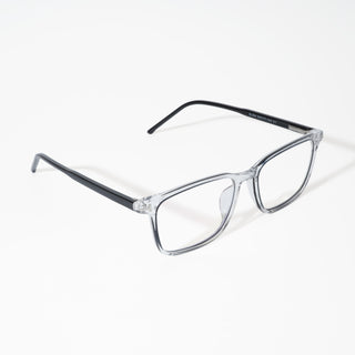 EyeJack Vortex Transparent Black Rectangle Eyeglasses for Men & Women (SL004CL16-C1)