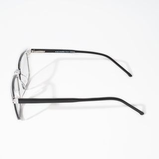 EyeJack Vortex Transparent Black Rectangle Eyeglasses for Men & Women (SL004CL16-C1)