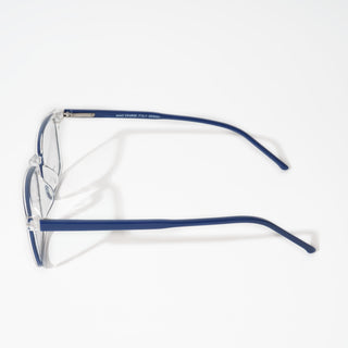 EyeJack Vortex Transparent Blue Rectangle Eyeglasses for Men & Women (SL004CL17-C2)