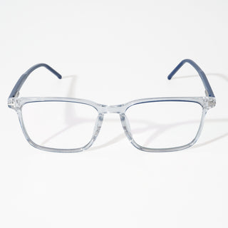 EyeJack Vortex Transparent Blue Rectangle Eyeglasses for Men & Women (SL004CL17-C2)