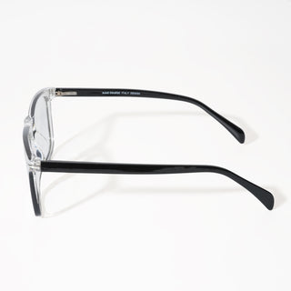 EyeJack Vortex Transparent Black Square Eyeglasses for Men & Women (SL006CL26-C1)