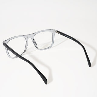 EyeJack Vortex Transparent Black Square Eyeglasses for Men & Women (SL006CL26-C1)