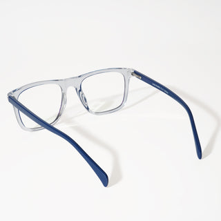 EyeJack Vortex Transparent Blue Square Eyeglasses for Men & Women (SL006CL27-C2)