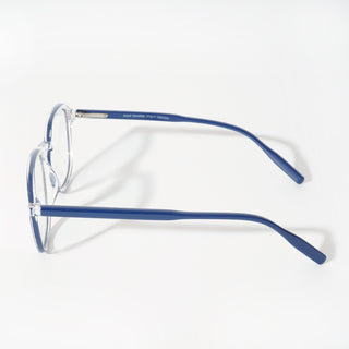 EyeJack Vortex Transparent Blue Square Eyeglasses for Men & Women (SL007CL32-C2)