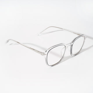 EyeJack Vortex Transparent Black Square Eyeglasses for Men & Women (SL007CL33-C3)