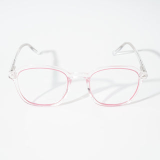 EyeJack Vortex Transparent Pink Square Eyeglasses for Men & Women (SL007CL36-C6)