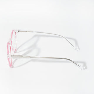 EyeJack Vortex Transparent Pink Round Eyeglasses for Men & Women (SL008CL44-C6)