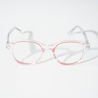 EyeJack Vortex Transparent Red Round Eyeglasses for Men & Women (SL009CL53-C7)