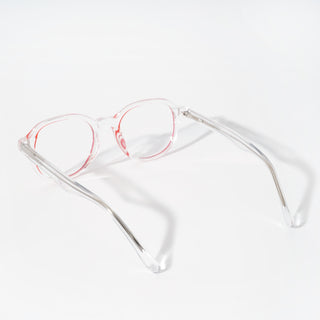 EyeJack Vortex Transparent Red Round Eyeglasses for Men & Women (SL009CL53-C7)