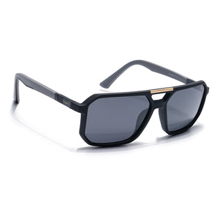 Eyejack Black Wayfarer Polarized Sunglasses for Men & Women (SR012PCL1111)