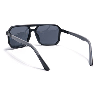 Eyejack Black Wayfarer Polarized Sunglasses for Men & Women (SR012PCL1111)