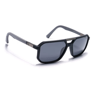 Eyejack Black Wayfarer Polarized Sunglasses for Men & Women (SR012PCL1112)