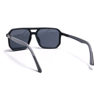 Eyejack Black Wayfarer Polarized Sunglasses for Men & Women (SR012PCL1112)