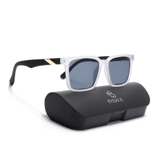 Eyejack Grey Square Sunglasses for Men & Women (TB152CL1076)