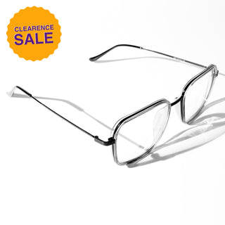 EyeJack Nebula Grey Full Rim Wayfarer Eyeglasses for Men & Women (TG8001GE598-C10)