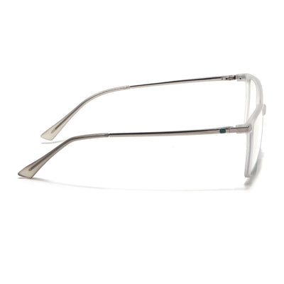 Eyejack Domino Matt Grey Square Eyeglasses for Men & Women (TR1002FCL1635-C6)