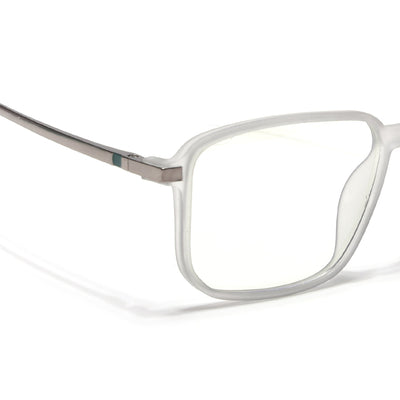 Eyejack Domino Matt Grey Square Eyeglasses for Men & Women (TR1003FCL1649-C6)