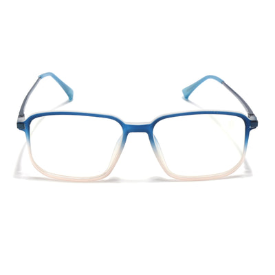 Eyejack Domino Blue & Brown Square Eyeglasses for Men & Women (TR1003FCL1657-C14)