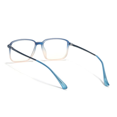 Eyejack Domino Blue & Brown Square Eyeglasses for Men & Women (TR1003FCL1657-C14)