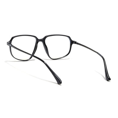 Eyejack Domino Shine Black Square Eyeglasses for Men & Women (TR1004FCL1658-C1)