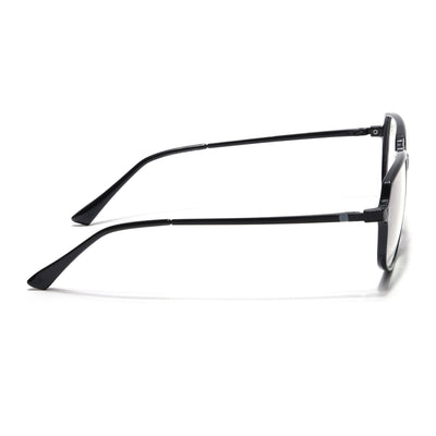 Eyejack Domino Shine Black Square Eyeglasses for Men & Women (TR1004FCL1658-C1)
