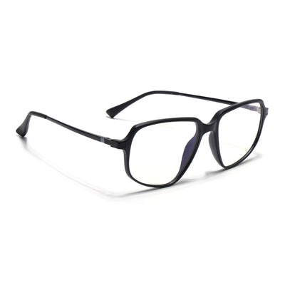 Eyejack Domino Matt Black Square Eyeglasses for Men & Women (TR1004FCL1659-C2)