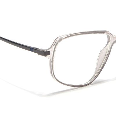 Eyejack Domino Transparent Square Eyeglasses for Men & Women (TR1004FCL1660-C3)