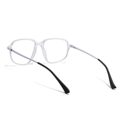 Eyejack Domino Matt Transparent Square Eyeglasses for Men & Women (TR1004FCL1661-C4)