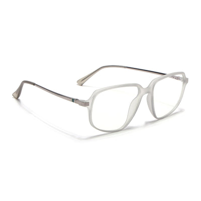 Eyejack Domino Matt Grey Square Eyeglasses for Men & Women (TR1004FCL1663-C6)