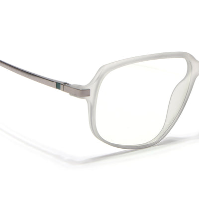Eyejack Domino Matt Grey Square Eyeglasses for Men & Women (TR1004FCL1663-C6)