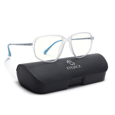 Eyejack Domino Light Purple Square Eyeglasses for Men & Women (TR1004FCL1666-C9)