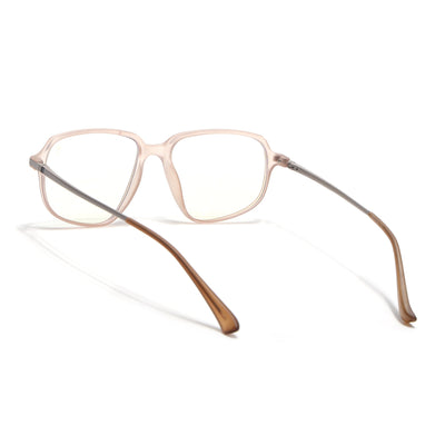 Eyejack Domino Matt Brown Square Eyeglasses for Men & Women (TR1004FCL1668-C11)