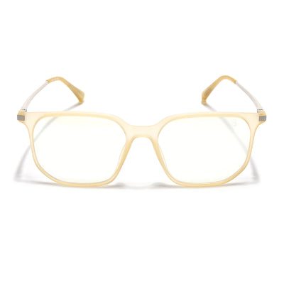 Eyejack Domino Yellow Square Eyeglasses for Men & Women (TR1005FCL1683-C12)