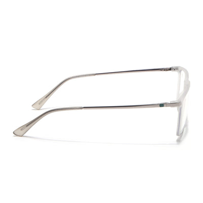 Eyejack Domino Matt Grey Rectangle Eyeglasses for Men & Women (TR1006FCL1691-C6)