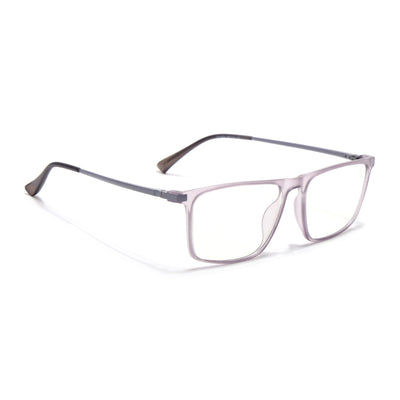 Eyejack Domino Purple Rectangle Eyeglasses for Men & Women (TR1006FCL1693-C8)