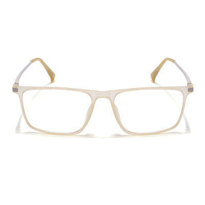 Eyejack Domino Yellow Rectangle Eyeglasses for Men & Women (TR1006FCL1697-C12)