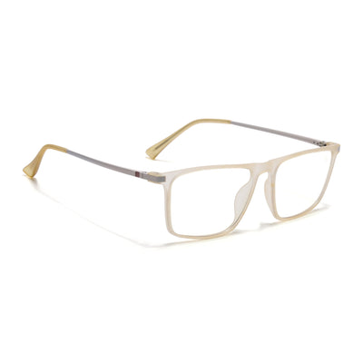 Eyejack Domino Yellow Rectangle Eyeglasses for Men & Women (TR1006FCL1697-C12)
