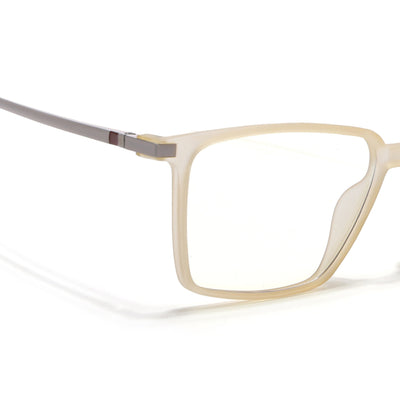 Eyejack Domino Yellow Square Eyeglasses for Men & Women (TR1007FCL1711-C12)