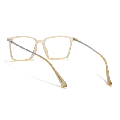 Eyejack Domino Yellow Square Eyeglasses for Men & Women (TR1007FCL1711-C12)