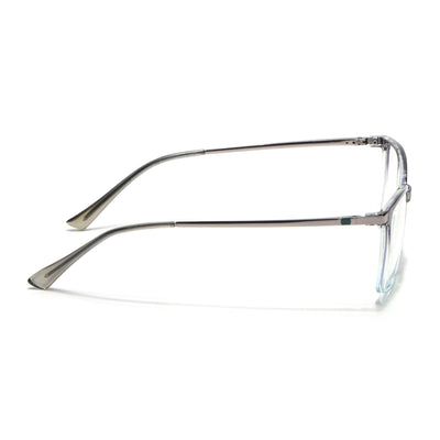Eyejack Domino Black & Clear Square Eyeglasses for Men & Women (TR1007FCL1712-C13)