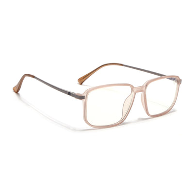 Eyejack Domino Matt Brown Rectangle Eyeglasses for Men & Women (TR1008FCL1724-C11)