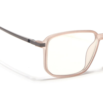 Eyejack Domino Matt Brown Rectangle Eyeglasses for Men & Women (TR1008FCL1724-C11)