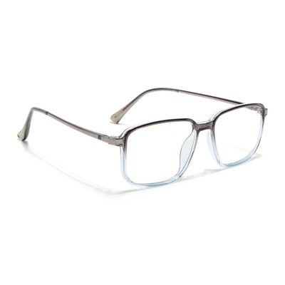 Eyejack Domino Black & Clear Rectangle Eyeglasses for Men & Women (TR1008FCL1726-C13)