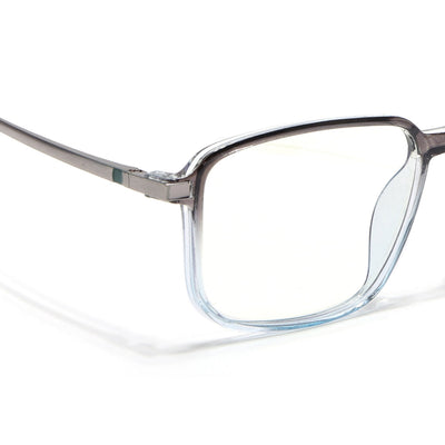 Eyejack Domino Black & Clear Rectangle Eyeglasses for Men & Women (TR1008FCL1726-C13)